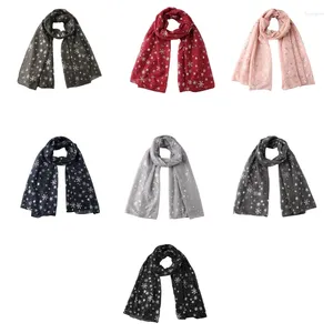 Foulards mode mascarade fête de mariage écharpe de noël pour femme cou Wrap écharpes décontractées avec imprimé flocon de neige femme goutte