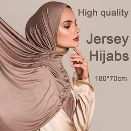 Foulards Mode Modal Coton Jersey Hijab Écharpe Longue Châle Musulman Plaine Doux Turban Cravate Head Wraps Pour Femmes Afrique Bandeau 170x60 cm 230907