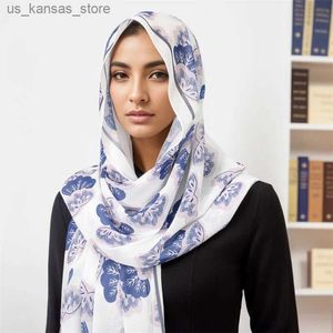 Écharrés Fashion Minongeur Foulard 2024 Nouveau Sware Hijab Scarf Femme Turan Muslim Turban Design en mousseline de soie Bandana Wrap SHAWL240409