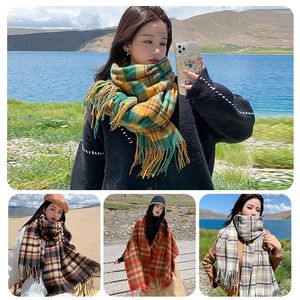 Sjaals mode outdoor plaid winter sjas