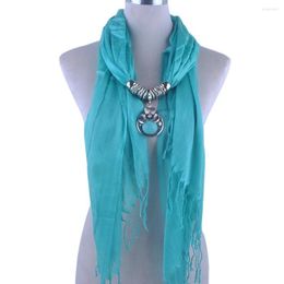 Sjaals mode hanger calaite legering legering sieraden sjaal ketting garen katoenen strand handdoek handel sjaal pashmina