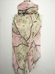 Foulards Mode Rose Écharpe Instant Hijab Femmes Automne Petit Polka Floral Châle Wrap Pashmina Étole Musulman Snood Bufandas