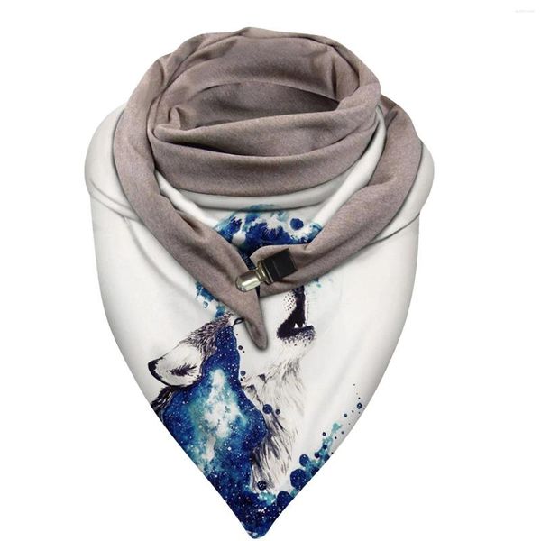 Foulards Mode Impression Écharpe Femmes Unisexe Hijabs Femme Rétro Multi-usages Châle Bouton Écharpes Femme Wraps Foulard Bufand 2023