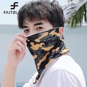 Bufandas Moda Punk Máscara de protección solar para hombres Mujeres Verano Cara Cuello Protección UV Bufanda para la oreja Hip Hop Deportes al aire libre Ciclismo Bandana Bufandas