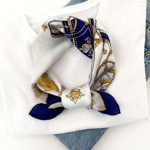 Foulards De Mode Soie Cheveux Écharpe Femmes Mouchoir Imprimé Femme Tête Carrée Bandana Hijab Pur Luxe Wraps FoulardScarves Kiml22