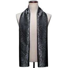 Foulards Mode Foulard en soie Bande de luxe Designer Hommes Femmes Noir Paisley Châle Bandanna Flulard Silencieux Pashmina Barry. Wang A-1022 231123