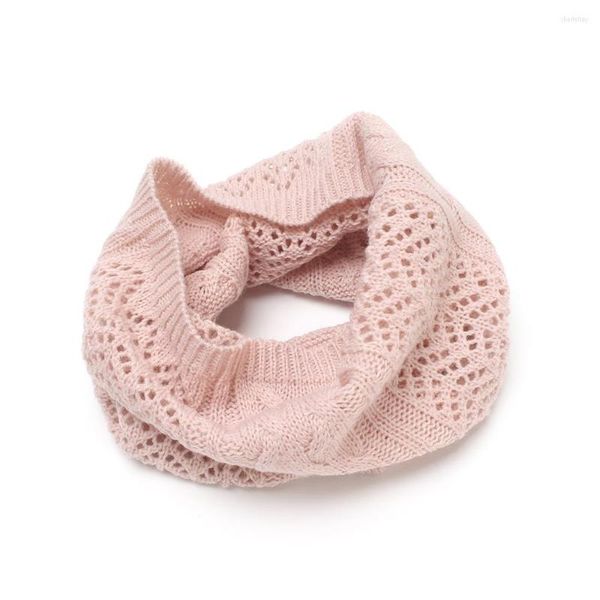 Bufandas de moda de Color sólido Cabel Knit Infinity mujeres invierno acrílico lana Snood círculo único anillo bufanda cuello calentador Collar