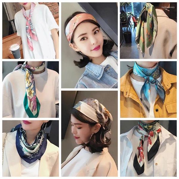 Foulards Mode Femmes Foulard Foulard Polyvalent Hijab Bandanas Turban Femme Foulard DIY Bandeau Cheveux Chouchous 70 70 cm