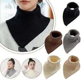 Bufandas Moda Mujeres Punto Cuello Falso Cálido Cuello Alto Desmontable Bufanda A Prueba De Viento Invierno Cálido Cuello Manga De Punto Falso S7B0