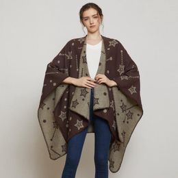 Foulards mode femmes écharpe luxe cachemire châle étoiles motif épaississement Pashmina grand 150cm cape couverture Poncho en 2023