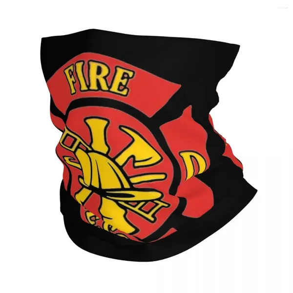 Foulards FD Fire Rescue Bandana Neck Gaiter Imprimé Pompier Logo Masque Écharpe Multi-usage Visage Cyclisme Pour Hommes Femmes Adulte Coupe-Vent