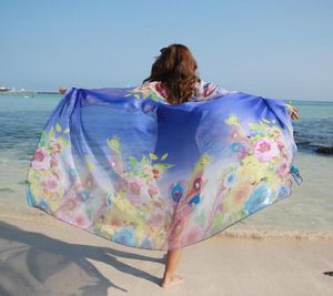 Écharpes plume femme écharpe d'été de printemps filles châle couverture de plage poncho luxe scarver ponchos et capes3166786