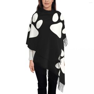 Sjaals Vrouwelijke Lange Prints Hond Vrouwen Winter Zachte Warme Tassel Shawl Wraps Animal Sjaal