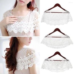 Foulards Femme Dentelle Courte Évider Smock Châle Crochet Tricot Cape Shrug Poncho