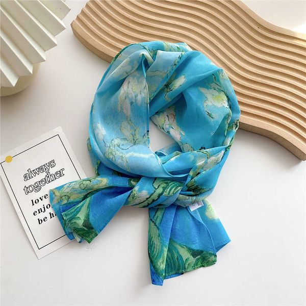 Foulards Femme Espagne Soie Cou Écharpe De Luxe Polka Floral Cheveux Cravate Foulards Foulard Bandeau Châles et Wraps Foulard Bandanas SJ612 J230428