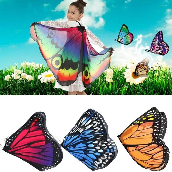 Festival de bufanda Rave Dress Party Favor Fairy Cosplay Cloak Capacitación de mariposa Cabandes Accesorios Alas Shawl