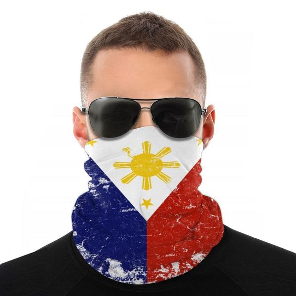 Bufandas Bandera de Filipinas Filipinas Máscara de media cara Polaina de cuello de Halloween Pañuelos tubulares Diadema a prueba de polvo Ciclismo Camping