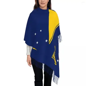 Écharpes Drapeau de Tokelau Écharpe pour femmes hiver chaud cachemire châles et enveloppement longue grande robe de soirée châle