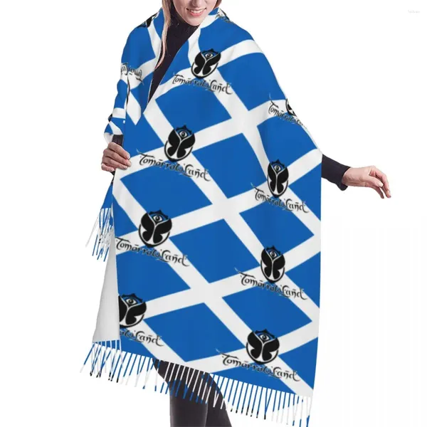 Foulards Drapeau Ecosse Tomorrowland Gland Écharpe Femmes Doux Châle Wrap Lady Hiver Automne Mode Polyvalent Femelle