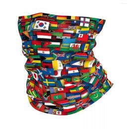 Écharbes drapeaux de tous les pays Le monde bandana gaiter drapeau imprimé enveloppe écharpe multifonctionnelle couvre
