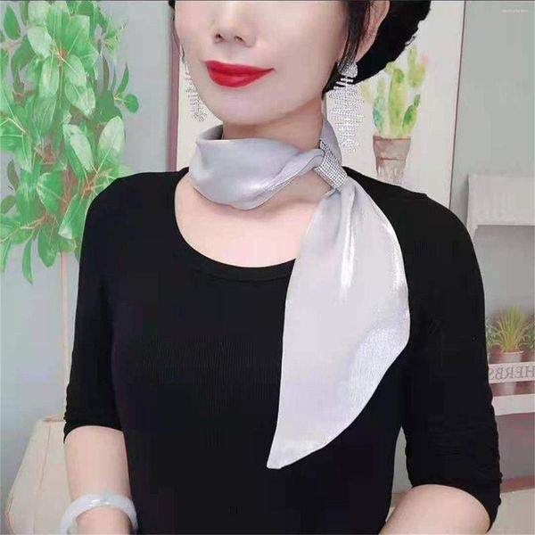 Foulards Flash strass réglage foulard en soie ruban simulé bandeau pour la fête des mères vacances cadeau d'anniversaire D88