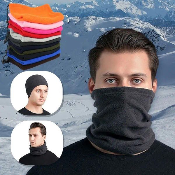 Foulards polaire cou plus chaud cordon pour hommes coupe-vent visage couverture cyclisme temps froid masque de ski en plein air Bandana