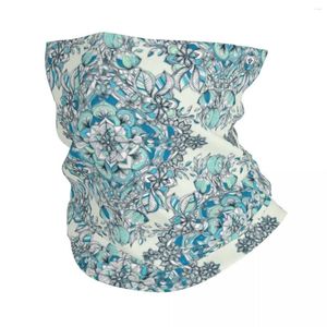 Des écharpes doodle de diamant floral en turquoise et turquoise bohème bandana cou gater imprimé cagoule imprimé écharpe enveloppe