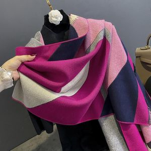 Sjaals Bloemen Pashmina Sjaal Warm Kasjmier Sjaal voor Vrouwen Luxe Winter Dikke Deken Bufanda Vrouwelijke Wrap Bandana Echarpe Poncho 230809