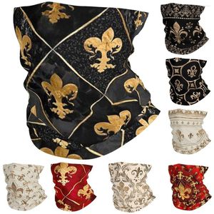 Bufandas Florence Bandana Neck Gaiter Impreso Fleur De Lis Lily Flower Symbol Flag Wrap Bufanda Multifuncional Balaclava Cover Adult