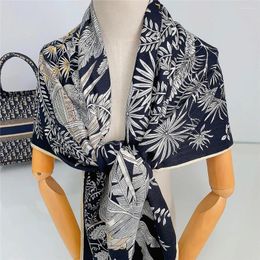 Sjaals Bloempatronen Winter Kasjmier Zijden Sjaal Designer Pashmina Vrouwen Handgerolde Randen Foulards Femme Wraps Stola