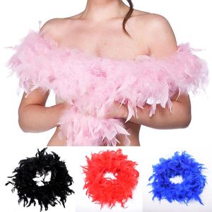 Foulards moelleux turc plume Boa écharpe 2 mètres foulards vêtements accessoires Costume fête décoration de mariage