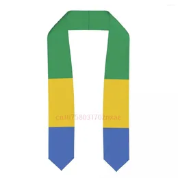 Sjaals Gabon Country Flag Class van 2024 183 13cm afstuderen stal Sash -sjaal voor internationale studenten