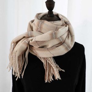 Sjaals genya winter warme sjaal plaid kwast sjaal voor vrouwen zachte lange katoenen scharv sjaal wrap schoudersophalend