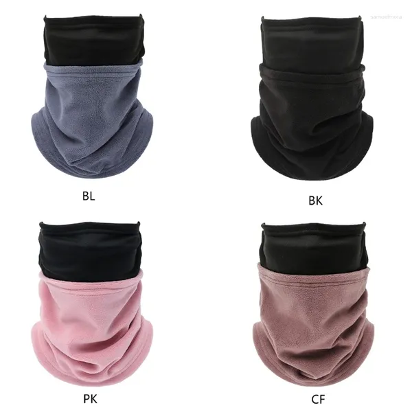 Foulards filles polaire visage couverture épaisse cou chaud hiver coupe-vent tube pour femmes douces demi-masque guêtre snowboard