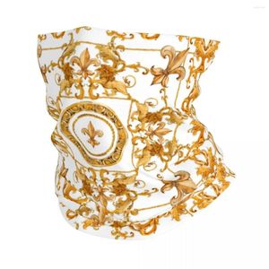 Sjaals Gouden Leeuw en Damast Ornament Bandana Halsbeenkap Gedrukt Bivakmutsen Maskersjaal Fietsen Paardrijden Voor Heren Dames Volwassen Ademend