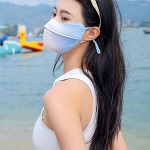 Écharpes Gradient Couleur Masque en soie Summer Protection Salle Suncreen Face Scarf Eye Gini Riding