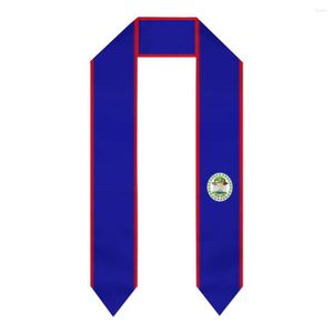 Sjaals Afstuderen Sjerp Belize Vlag Sjaal Stola Saffierblauw Met Ster Streep Bachelor Toga Accessoire Lint 180 14 cm