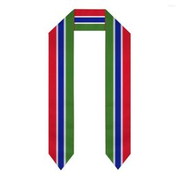 Sjaals Afstuderen Sjerp Vlag Van Gambia Sjaal Stola Saffierblauw Met Sterstreep Vrijgezellenjurk Accessoire Lint 180-14cm