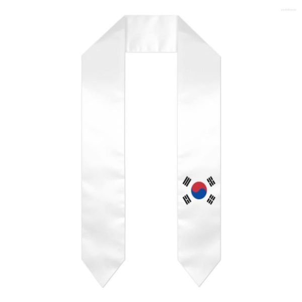 Foulards Graduation Sash Corée du Sud Drapeau Écharpe Châle Étole Saphir Bleu Avec Star Stripe Bachelor Robe Accessoire Ruban 180 14cm
