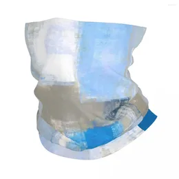 Foulards Grungy Abstrait Sarcelle Peintures Bandana Couverture De Cou Imprimé Bleu Brosse Illustration Cagoules Visage Écharpe Cyclisme Équitation Unisexe Adulte