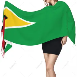 Écharpes Guyana Drapeau Écharpe Pashmina Chaud Châle Wrap Hijab Printemps Hiver Multifonction Unisexe