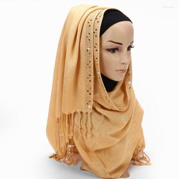 Sjaals H1352 -stijl glans moslim lange sjaal met strass fast levering kunnen kleuren kiezen