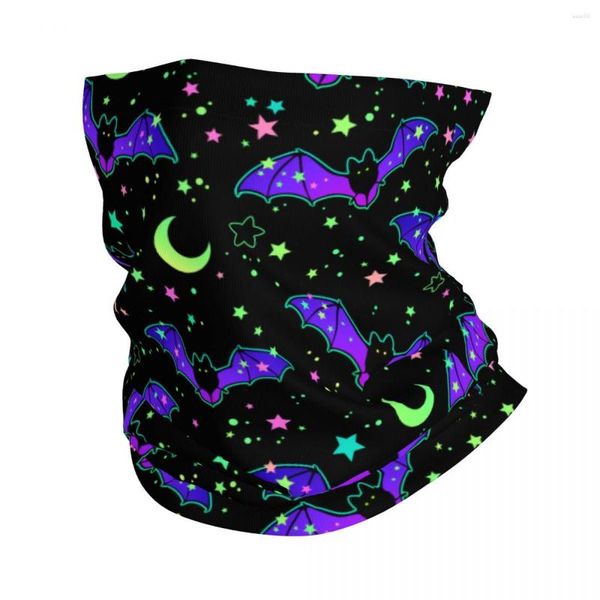 Bufandas Halloween Murciélago Estrellas Dibujos animados Bandana Cubierta para el cuello Pasamontañas impresas Bufanda mágica Ciclismo cálido Senderismo para hombres Mujeres Adultos durante toda la temporada