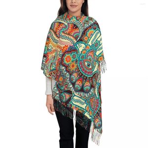 Écharpes hamsa hand mandala foulard mal œil chaud chaud châle doux avec long pavage unisexe tassel