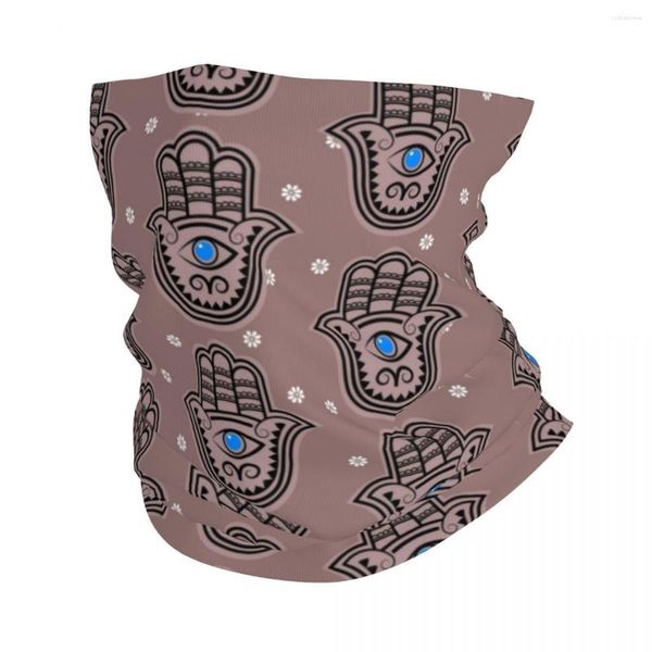 Foulards Hamsa Symbole Art Bandana Cache-Cou Main Bohème Écharpe Magique Multifonctionnel Balaclava Sports de Plein Air Unisexe Respirant