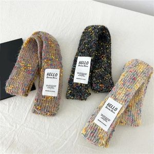 Sjaals Handgemaakte gehaakte sjaal voor vrouwelijk meisje Warme lange student Winter Smalle sjaal Neck Wrap Harajuku D5QB