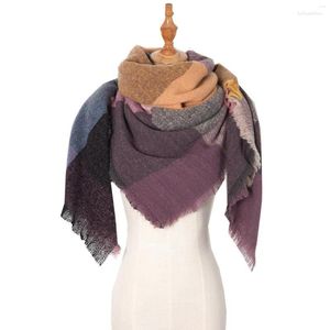 Sjaals Hoed Sjaal Handschoen Dames Herfst Winter Kwastje Plaid Warme Zachte Grote Deken Wrap Sjaal