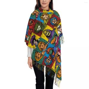 Foulards He-Man et ses amis Écharpe pour femmes Hiver Automne Pashmina Châle Wrap Maîtres de l'Univers Long Grand Léger