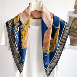 Sjaals Hoofddoek Vervoer Eenvoudige Reizen Zijden Sjaal Vierkante Sjaal Luxe Mode Voor Vrouwen Wraps Hijab Bandana Hoofdband Stropdas Tas