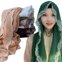 Sjaals Hoge kwaliteit moslim islamitische effen chiffon sjaal Hijab Wrap Arabische sjaals Maleisië hoofdband damesaccessoires
